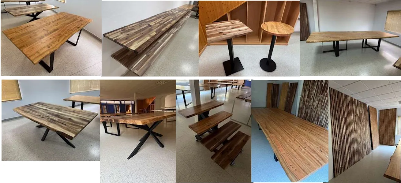 Sección de tablas de madera noble de Foresta Private Equity procedentes de USA