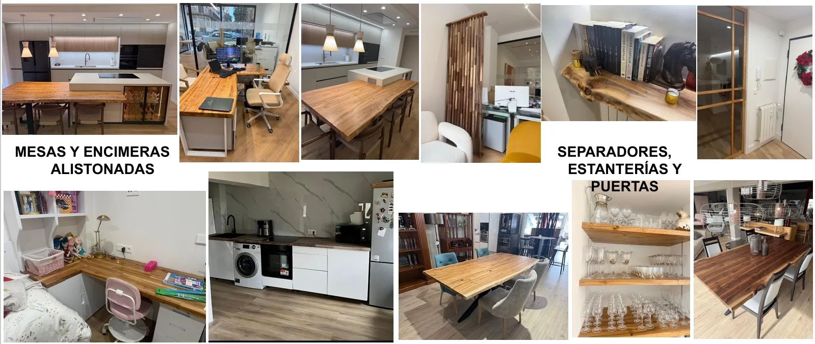 Productos elaborados con la madera de nogal y cerezo 6