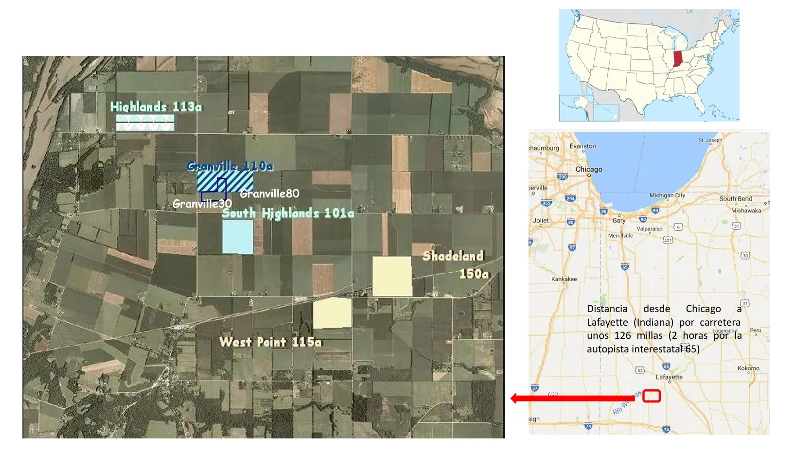 plantaciones West Lafayette, Indiana